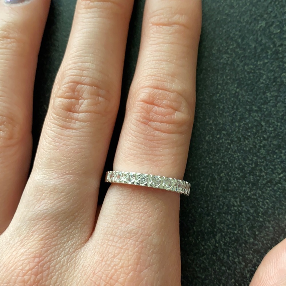 cubic zirconia silver ring